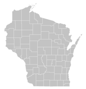 State of Wisconsin - Counties Map