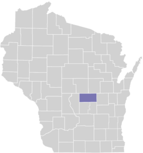 Waushara County on Map