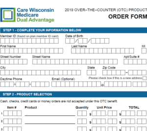 Order Form for the OTC Catalog